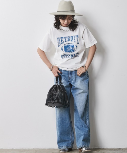 CHIC STYLE(シックスタイル)の「<大きいサイズ>綿100%グラフィックプリントTシャツ シックスタイル(Tシャツ/カットソー・レディース・オフホワイト/ネイビー・LL/3L/4L/5L/L)」の13枚目の写真