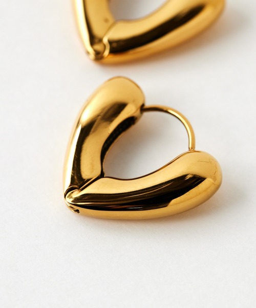 GALLARDAGALANTE（ガリャルダガランテ）の「ハートフープピアス（ピアス（両耳用）・レディース・シルバー/ゴールド・FREE）」の5枚目の写真