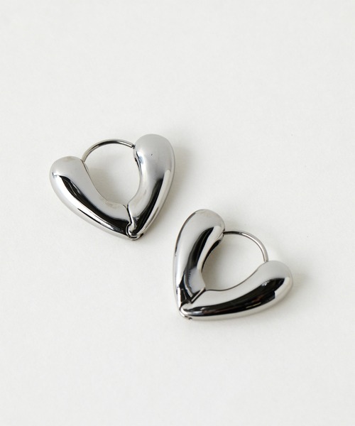 GALLARDAGALANTE（ガリャルダガランテ）の「ハートフープピアス（ピアス（両耳用）・レディース・シルバー/ゴールド・FREE）」の7枚目の写真
