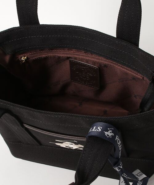 BEVERLY HILLS POLO CLUB（ビバリーヒルズポロクラブ）の「『BEVERLY HILLS POLO CLUB/ビバリーヒルズポロクラブ』ポロPUトートバッグ（トートバッグ・メンズ・グレー系1/ブラック系1/ネイビー系1/ホワイト系1/ブラック系2/アイボリー系1/アイボリー系2/ホワイト系3/ホワイト系2・FREE）」の12枚目の写真