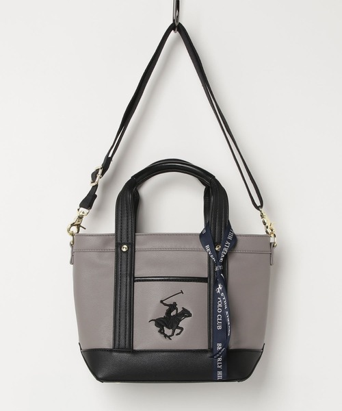 BEVERLY HILLS POLO CLUB（ビバリーヒルズポロクラブ）の「『BEVERLY HILLS POLO CLUB/ビバリーヒルズポロクラブ』ポロPUトートバッグ（トートバッグ・メンズ・グレー系1/ブラック系1/ネイビー系1/ホワイト系1/ブラック系2/アイボリー系1/アイボリー系2/ホワイト系3/ホワイト系2・FREE）」の17枚目の写真