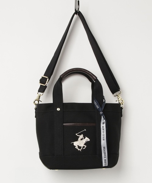 BEVERLY HILLS POLO CLUB（ビバリーヒルズポロクラブ）の「『BEVERLY HILLS POLO CLUB/ビバリーヒルズポロクラブ』ポロPUトートバッグ（トートバッグ・メンズ・グレー系1/ブラック系1/ネイビー系1/ホワイト系1/ブラック系2/アイボリー系1/アイボリー系2/ホワイト系3/ホワイト系2・FREE）」の16枚目の写真