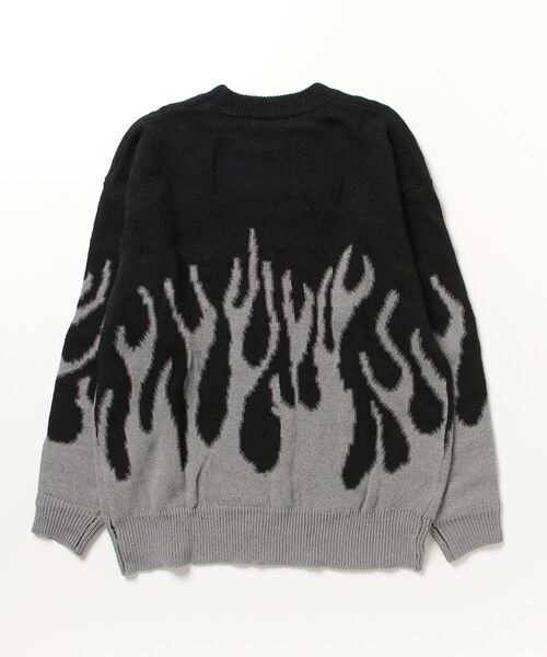 Bling Leads(ブリングリーズ)の「ファイヤージャガードクルーニット(ニット/セーター・メンズ・ブルー/ピンク/グレー・F)」の4枚目の写真