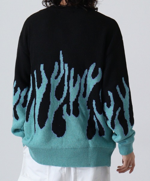 Bling Leads(ブリングリーズ)の「ファイヤージャガードクルーニット(ニット/セーター・メンズ・ブルー/ピンク/グレー・F)」の13枚目の写真