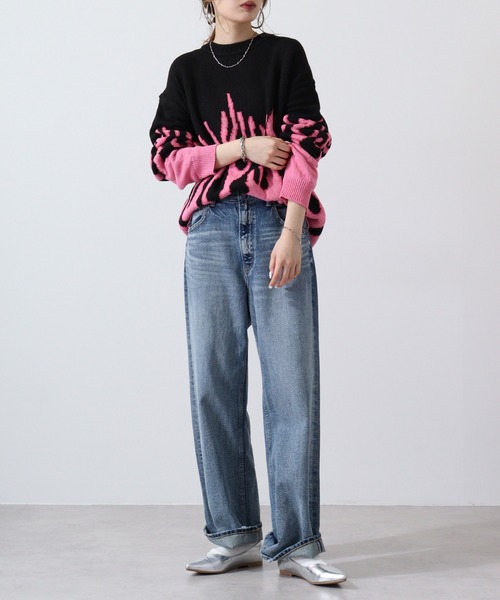 Bling Leads(ブリングリーズ)の「ファイヤージャガードクルーニット(ニット/セーター・メンズ・ブルー/ピンク/グレー・F)」の18枚目の写真