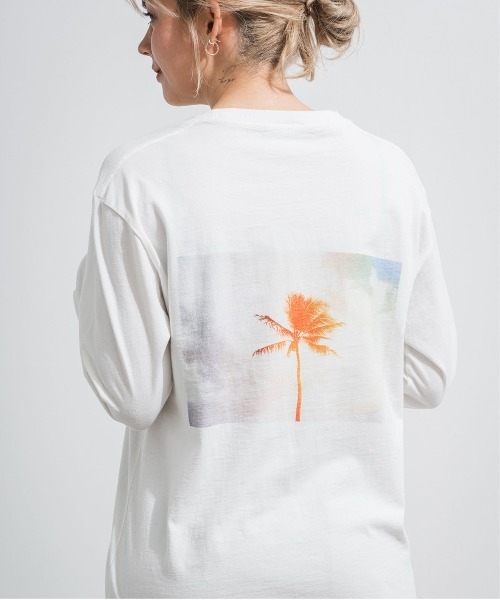 【セール】【コラボ企画】OS×U-SKE PALMTREE L/S TEE/オフショア×U-SKE パームツリーロングスリーブティ（Tシャツ/カットソー）｜OFFSHORE（オフショア）