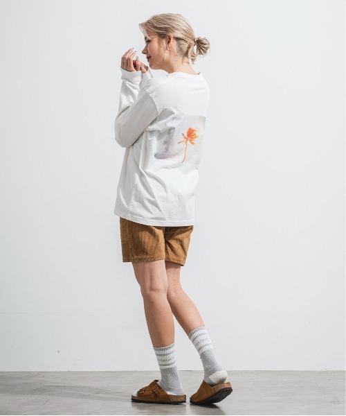 【セール】【コラボ企画】OS×U-SKE PALMTREE L/S TEE/オフショア×U-SKE パームツリーロングスリーブティ（Tシャツ/カットソー）｜OFFSHORE（オフショア）