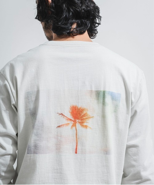 【セール】【コラボ企画】OS×U-SKE PALMTREE L/S TEE/オフショア×U-SKE パームツリーロングスリーブティ（Tシャツ/カットソー）｜OFFSHORE（オフショア）