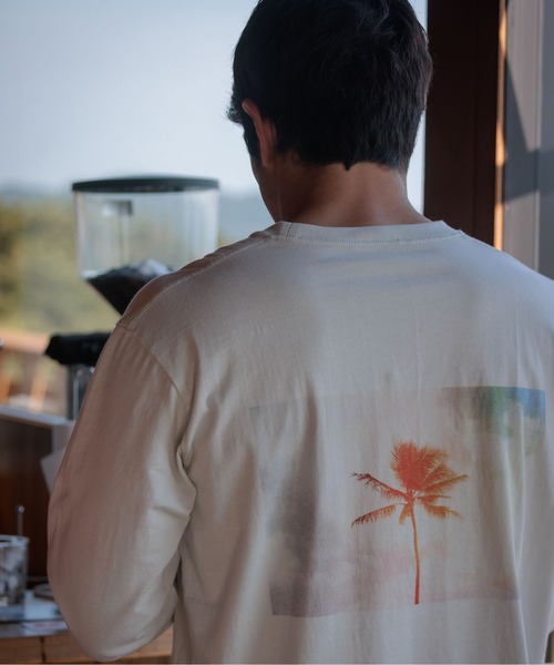 【セール】【コラボ企画】OS×U-SKE PALMTREE L/S TEE/オフショア×U-SKE パームツリーロングスリーブティ（Tシャツ/カットソー）｜OFFSHORE（オフショア）