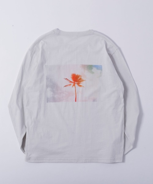 【セール】【コラボ企画】OS×U-SKE PALMTREE L/S TEE/オフショア×U-SKE パームツリーロングスリーブティ（Tシャツ/カットソー）｜OFFSHORE（オフショア）