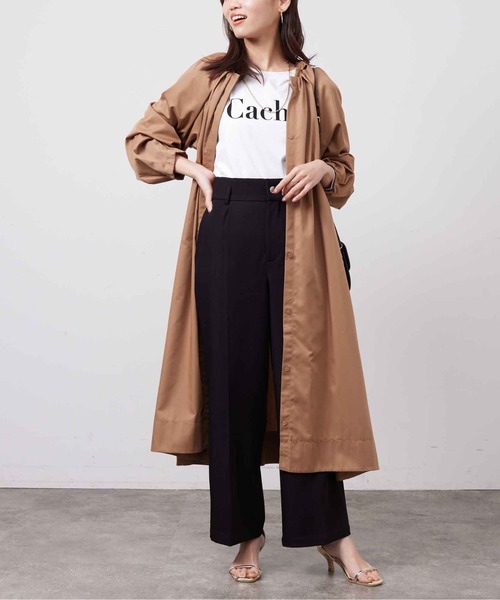 Chez toi（シェトワ）の「センタープレススラックスパンツ（スラックス・レディース・ブラック/グレー/ベージュ・FREE）」の4枚目の写真