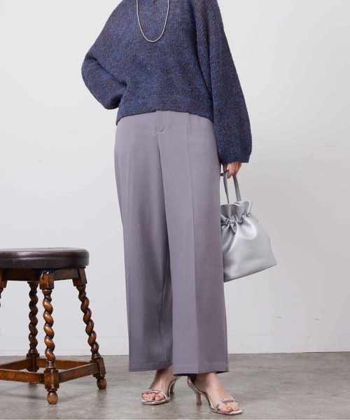 Chez toi（シェトワ）の「センタープレススラックスパンツ（スラックス・レディース・ブラック/グレー/ベージュ・FREE）」の15枚目の写真