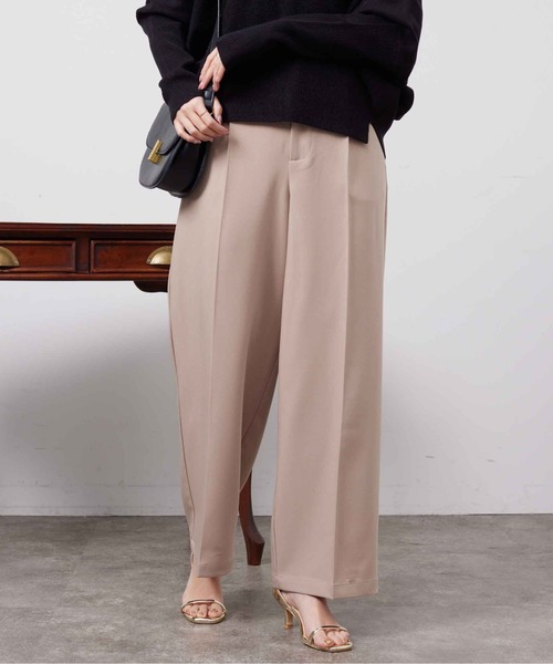 Chez toi（シェトワ）の「センタープレススラックスパンツ（スラックス・レディース・ブラック/グレー/ベージュ・FREE）」の14枚目の写真