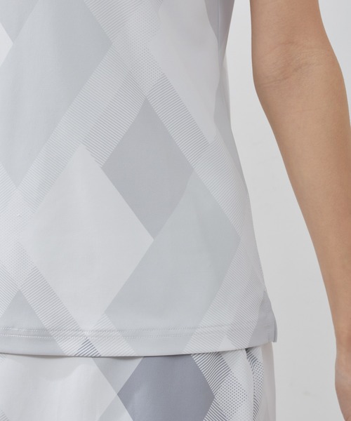 セール】【UV】【接触冷感】マルチアーガイル柄ポロ半袖プルオーバー