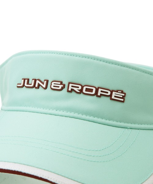 JUN&ROPE'(ジュンアンドロペ)の「アーガイルカラー立体ロゴバイザー(サンバイザー・レディース・ホワイト/ネイビー/ライトグリーン・FREE)」の9枚目の写真