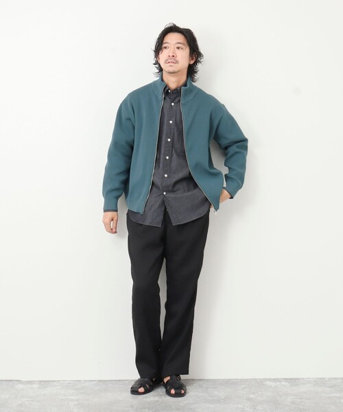 NOLLEY'S goodman（ノーリーズグッドマン）の「【WORK ABOUT】ウォッシャブルドライバーズニット（ニット/セーター・メンズ・ブルー系その他/オレンジ/ダークネイビー・M/L）」の5枚目の写真