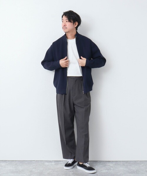 NOLLEY'S goodman（ノーリーズグッドマン）の「【WORK ABOUT】ウォッシャブルドライバーズニット（ニット/セーター・メンズ・ブルー系その他/オレンジ/ダークネイビー・M/L）」の15枚目の写真