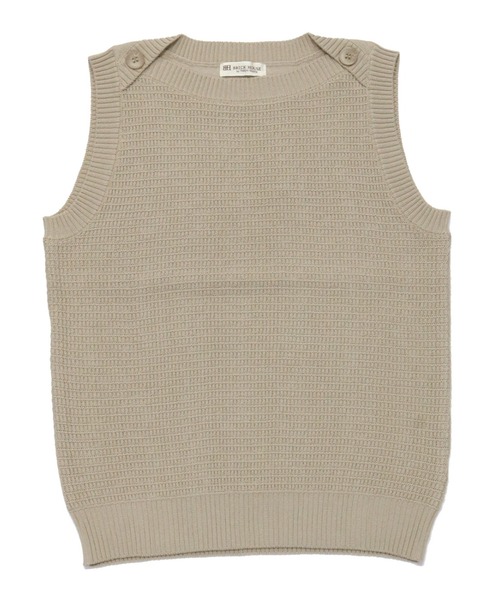 TOKYO SHIRTS（トウキョウシャツ）の「ボートネックニットベスト（ベスト・レディース・オフホワイト/ネイビー/ベージュ・M/L/LL）」の2枚目の写真