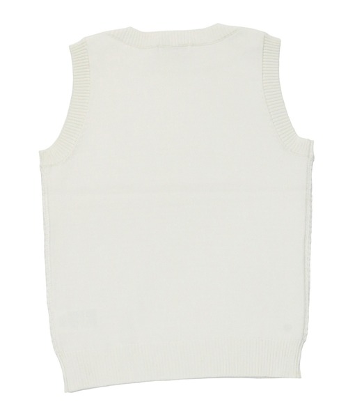 TOKYO SHIRTS（トウキョウシャツ）の「ボートネックニットベスト（ベスト・レディース・オフホワイト/ネイビー/ベージュ・M/L/LL）」の7枚目の写真