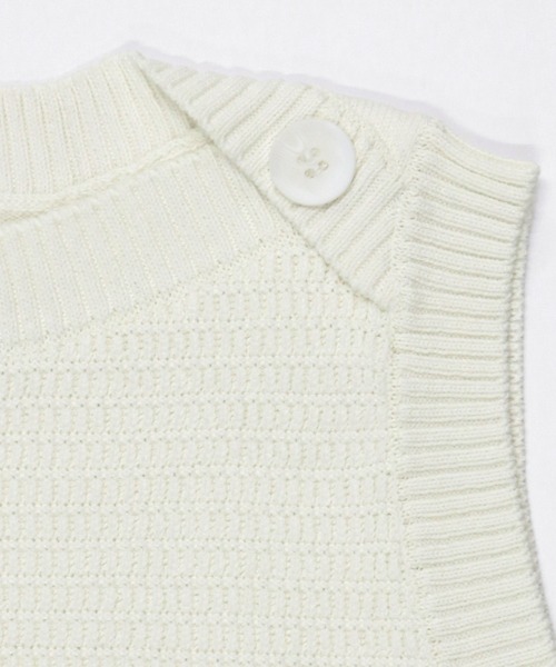 TOKYO SHIRTS（トウキョウシャツ）の「ボートネックニットベスト（ベスト・レディース・オフホワイト/ネイビー/ベージュ・M/L/LL）」の8枚目の写真