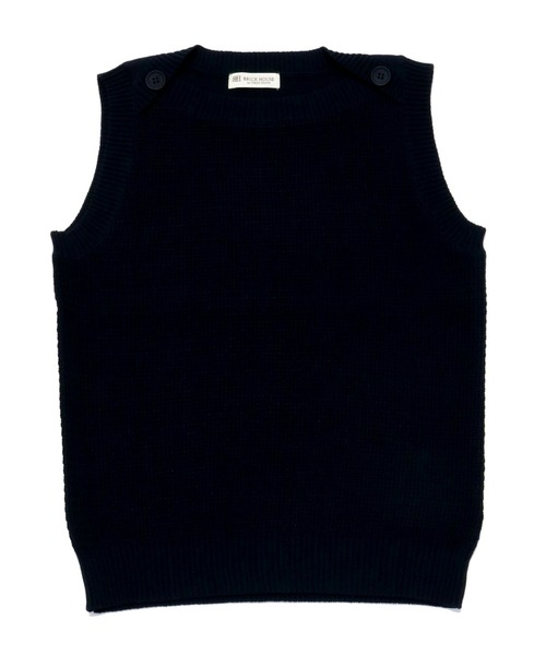 TOKYO SHIRTS（トウキョウシャツ）の「ボートネックニットベスト（ベスト・レディース・オフホワイト/ネイビー/ベージュ・M/L/LL）」の5枚目の写真
