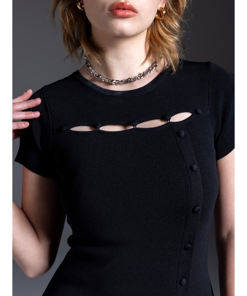 DURAS(デュラス)の「Button design dress(ワンピース・レディース・ブラック/グレー/グリーン・FREE)」の19枚目の写真