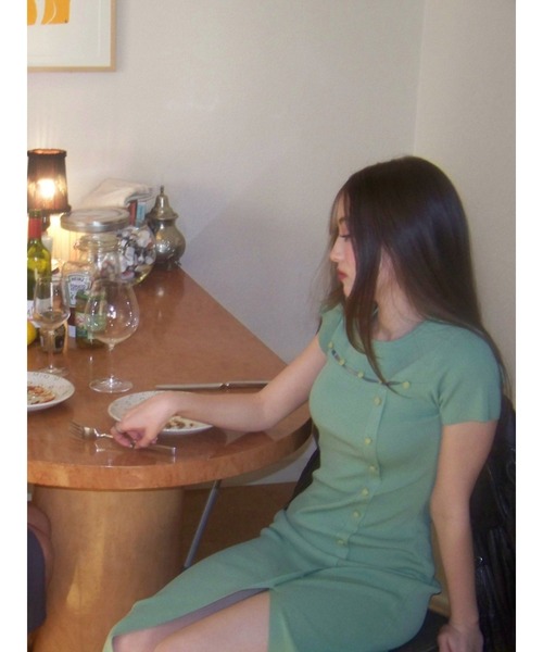 DURAS(デュラス)の「Button design dress(ワンピース・レディース・ブラック/グレー/グリーン・FREE)」の22枚目の写真