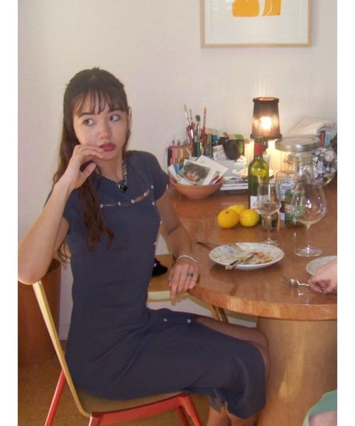 DURAS(デュラス)の「Button design dress(ワンピース・レディース・ブラック/グレー/グリーン・FREE)」の21枚目の写真