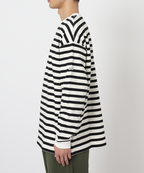 JOURNAL STANDARD relume（ジャーナルスタンダード　レリューム）の「【HARDIN KNITWEAR/ハーディンニットウェア】ヘビーウェイト ボーダーTシャツ（Tシャツ/カットソー・メンズ・アイボリー/ブラウン系その他/コバルトブルー・MEDIUM/LARGE）」の17枚目の写真