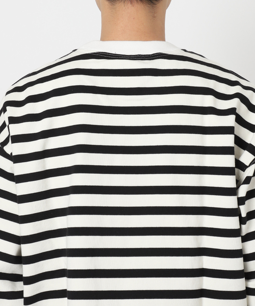 JOURNAL STANDARD relume（ジャーナルスタンダード　レリューム）の「【HARDIN KNITWEAR/ハーディンニットウェア】ヘビーウェイト ボーダーTシャツ（Tシャツ/カットソー・メンズ・アイボリー/ブラウン系その他/コバルトブルー・MEDIUM/LARGE）」の19枚目の写真