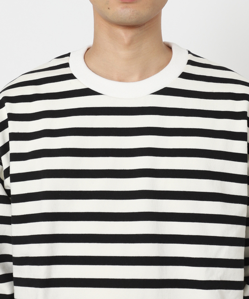 JOURNAL STANDARD relume（ジャーナルスタンダード　レリューム）の「【HARDIN KNITWEAR/ハーディンニットウェア】ヘビーウェイト ボーダーTシャツ（Tシャツ/カットソー・メンズ・アイボリー/ブラウン系その他/コバルトブルー・MEDIUM/LARGE）」の20枚目の写真