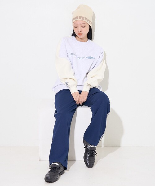 FREAK'S STORE（フリークスストア）の「UMBRO × FREAK'S STORE/アンブロ 別注 UMBROビーニー（ニットキャップ/ビーニー・レディース・サックスブルー/ブラック/オフホワイト/ネイビー/パープル/ブラウン・ONE SIZE）」の11枚目の写真