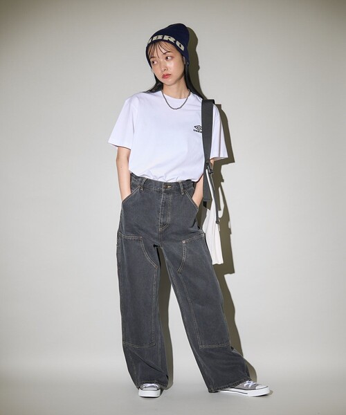 FREAK'S STORE（フリークスストア）の「UMBRO × FREAK'S STORE/アンブロ 別注 UMBROビーニー（ニットキャップ/ビーニー・レディース・サックスブルー/ブラック/オフホワイト/ネイビー/パープル/ブラウン・ONE SIZE）」の20枚目の写真