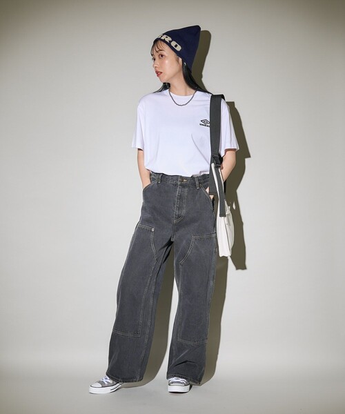 FREAK'S STORE（フリークスストア）の「UMBRO × FREAK'S STORE/アンブロ 別注 UMBROビーニー（ニットキャップ/ビーニー・レディース・サックスブルー/ブラック/オフホワイト/ネイビー/パープル/ブラウン・ONE SIZE）」の21枚目の写真