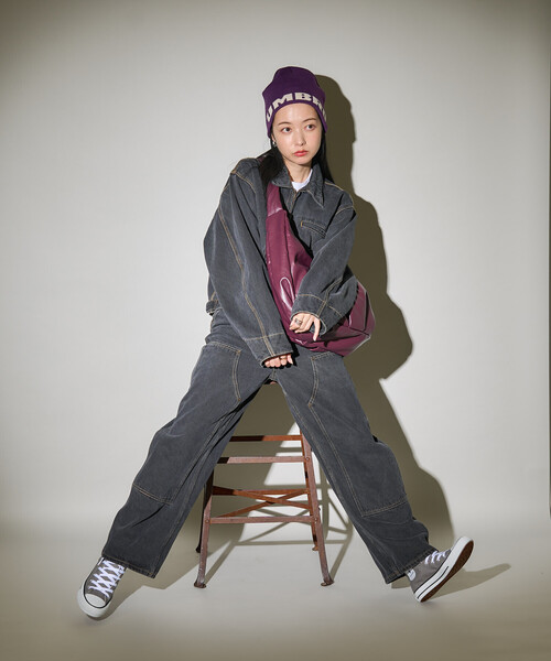 FREAK'S STORE(フリークスストア)の「UMBRO × FREAK'S STORE/アンブロ 別注 UMBROビーニー(ニットキャップ/ビーニー・レディース・サックスブルー/ブラック/オフホワイト/ネイビー/パープル/ブラウン・ONE SIZE)」の9枚目の写真