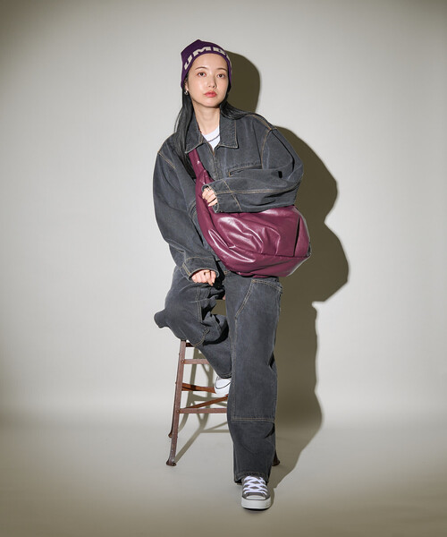 FREAK'S STORE(フリークスストア)の「UMBRO × FREAK'S STORE/アンブロ 別注 UMBROビーニー(ニットキャップ/ビーニー・レディース・サックスブルー/ブラック/オフホワイト/ネイビー/パープル/ブラウン・ONE SIZE)」の10枚目の写真