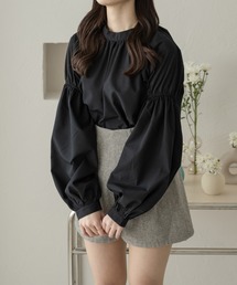 Ambre Neige | スタンドカラーギャザーブラウス／WEB/EC限定商品(シャツ/ブラウス)