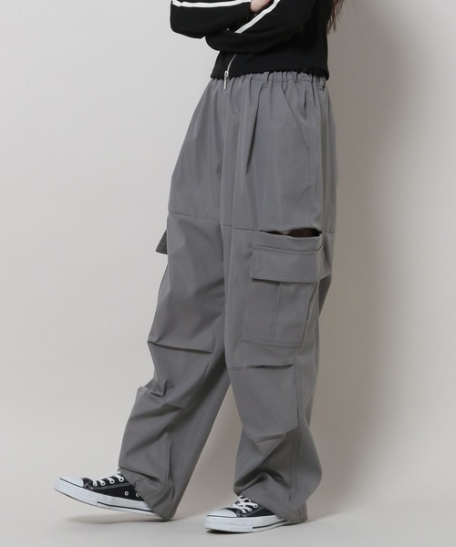 3.3 Field Trip (3.3フィールドトリップ)の「3.3 Field Trip/サイドZIPカーゴパンツ 2989891(カーゴパンツ・レディース・ブラック/ホワイト/チャコール/サックスブルー・LARGE/MEDIUM)」の7枚目の写真