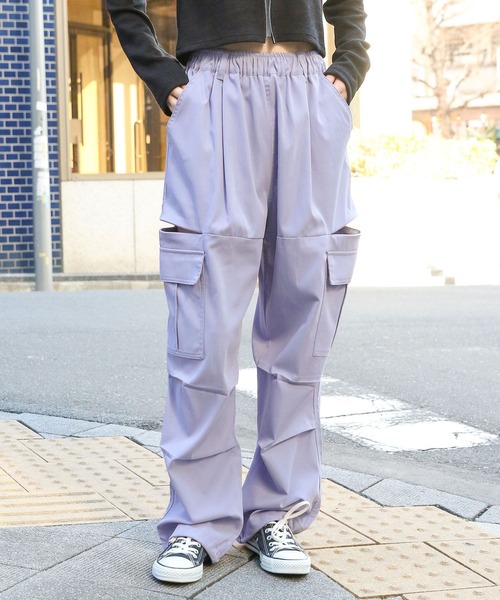 3.3 Field Trip (3.3フィールドトリップ)の「3.3 Field Trip/サイドZIPカーゴパンツ 2989891(カーゴパンツ・レディース・ブラック/ホワイト/チャコール/サックスブルー・LARGE/MEDIUM)」の20枚目の写真