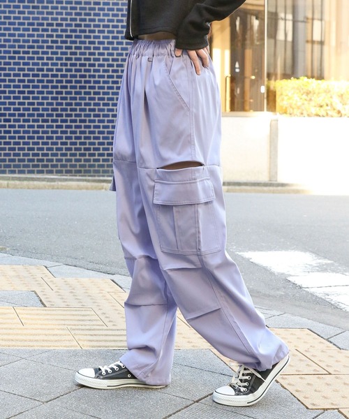 3.3 Field Trip (3.3フィールドトリップ)の「3.3 Field Trip/サイドZIPカーゴパンツ 2989891(カーゴパンツ・レディース・ブラック/ホワイト/チャコール/サックスブルー・LARGE/MEDIUM)」の12枚目の写真