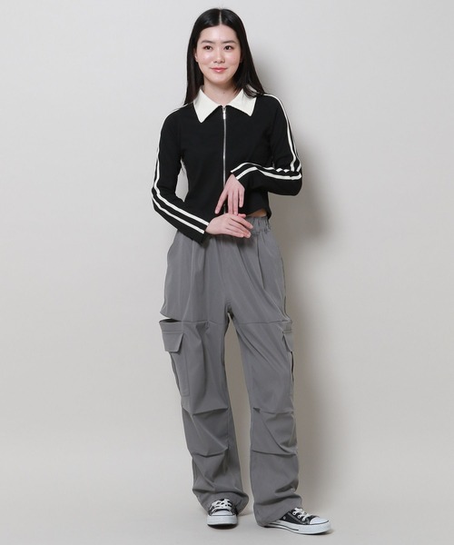 3.3 Field Trip (3.3フィールドトリップ)の「3.3 Field Trip/サイドZIPカーゴパンツ 2989891(カーゴパンツ・レディース・ブラック/ホワイト/チャコール/サックスブルー・LARGE/MEDIUM)」の16枚目の写真