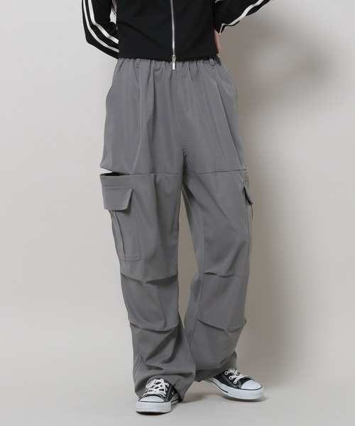 3.3 Field Trip (3.3フィールドトリップ)の「3.3 Field Trip/サイドZIPカーゴパンツ 2989891(カーゴパンツ・レディース・ブラック/ホワイト/チャコール/サックスブルー・LARGE/MEDIUM)」の6枚目の写真
