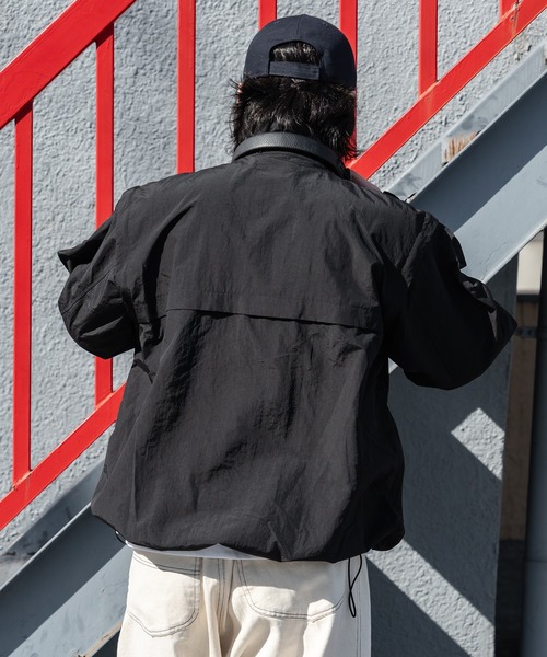 kutir 2way スタンドネックナイロンブルゾン ブラック L 2wayスタンドネックナイロンブルゾン（ブルゾン）｜kutir