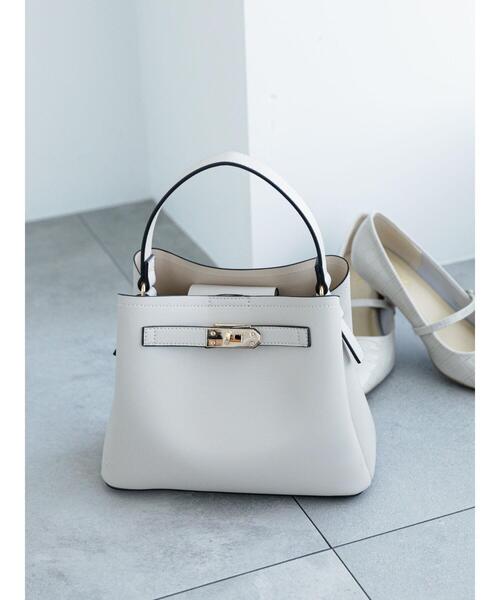 Te chichi（テチチ）の「ビットベルトミニハンドバッグ（ハンドバッグ・レディース・ブラウン/オフホワイト・F）」の3枚目の写真