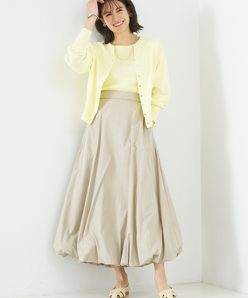 abahouse mavie（アバハウスマヴィ）の「麻タッチキーネック2WAYカーデ（カーディガン/ボレロ・レディース・チャコールグレー/イエロー/ホワイト・フリー）」の13枚目の写真