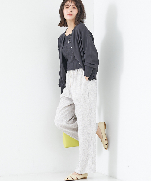 abahouse mavie（アバハウスマヴィ）の「麻タッチキーネック2WAYカーデ（カーディガン/ボレロ・レディース・チャコールグレー/イエロー/ホワイト・フリー）」の20枚目の写真