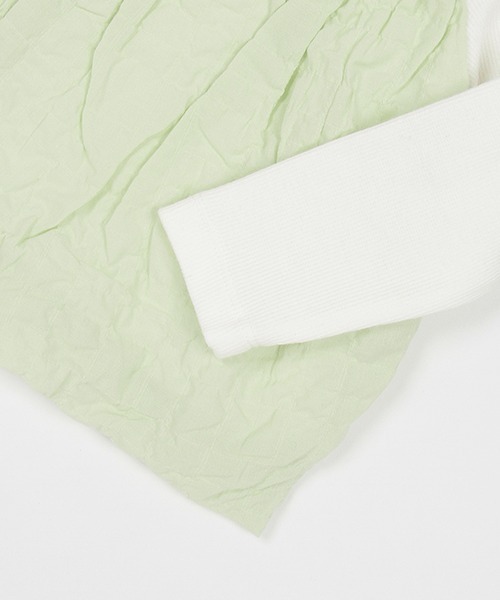petit main(プティマイン)の「ぽこぽこチュニックドッキング長T(シャツ/ブラウス・キッズ・ライトグリーン/アイボリー/ライトピンク・80cm/90cm/110cm/120cm/130cm/100cm)」の7枚目の写真