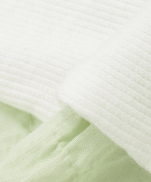 petit main(プティマイン)の「ぽこぽこチュニックドッキング長T(シャツ/ブラウス・キッズ・ライトグリーン/アイボリー/ライトピンク・80cm/90cm/110cm/120cm/130cm/100cm)」の5枚目の写真