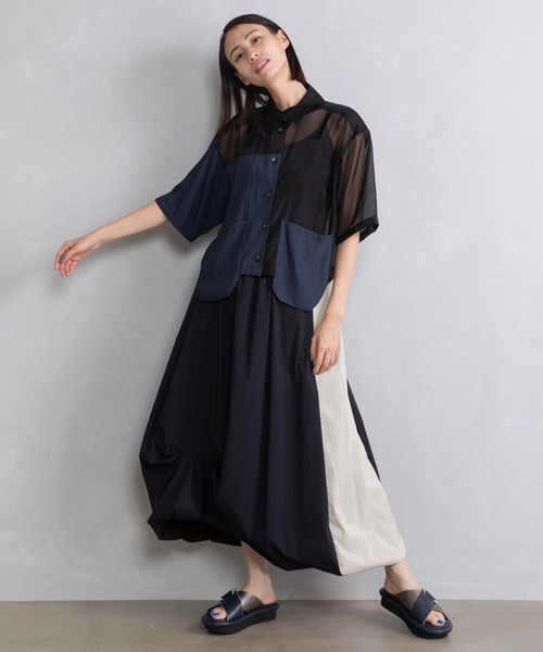MARECHAL TERRE(マルシャルテル)の「バルーンスカート(スカート・レディース・ベージュ/ネイビー/ブラック/カーキ・MEDIUM)」の5枚目の写真