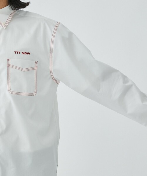 TTT MSW(ティー)の「【TTTMSW/ティー】Button down shirt(シャツ/ブラウス・メンズ・ブルー/ホワイト/ライム・L/XL)」の10枚目の写真